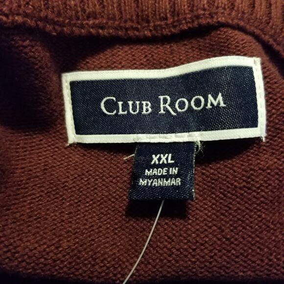 Club Room Men's Red & Blue Striped Long Sleeve Crewneck Sweater, Size: 2XL, New - Picture 5 of 9